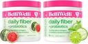 Belli Welli Daily Fiber Supplement Bundle - Cuumber Lime Mint & Watermelon - s kolagénom, probiotikami a elektrolytami - osviežujúce wellness chute, 32 total Servings