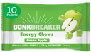 Bonk Breaker Energy Chews, Mliečne-Free, Gluten-Free Ingrediencie poskytnúť rýchlu energiu a zameranie, 1 Box 10 paketov, Zelené jablko