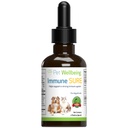 Pet Wellbeing Immune Sure for Mačky - podporuje normálne imunitné obrany, Gut Flora Balance, Andrographis, Echinacea, Vitamín C, Zinok - Veterinarian-formulované bylinné doplnky 2 fl oz (59 ml)