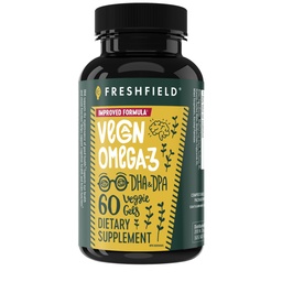Vegan Omega 3 DHA: Algae Oil, Most Reviewed, Carragenan Free, Udržateľný, Testovaný, žiadne ťažké kovy, Rybí olej Alt, Plant Based Omega. Podporuje srdce, mozog, spoločné zdravie w/DPA