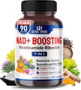 NAD+ Doplnok s nikotínamidom Riboside NR, Trans Resveratrol, Quercetin - Podporná bunková energia, dlhovekosť, zdravé starnutie *USA Made & Tested* (90 počet (Stock of 1))