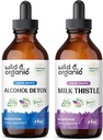 Divoký a organický alkohol Detox Tinktúra 4 fl oz & Milk Thitle Tinture 4 fl oz