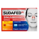 Sudafed PE Sinus Congestion Day + Night Maximálna sila Dekongestant & Antihistaminikum Tablety s Fenylefrín HCl & Difenhydramín HCl, pomáha nosové a sínusové tlak a kongescia, 20 ot