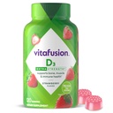 vitafúzia Extra sila Vitamín D3 Gummy, Jahodovo ochutené kosti a imunitný systém Podpora (1) 120 Počet