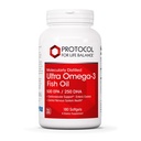 Protokol Ultra Omega-3-500mg EPA & 250mg DHA - Rybí olej na podporu mozgu, zdravie srdca a nervového systému* - EPA DHA Omega Supplement - Non-GMO & Halal - 180 Softgels