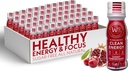 Zdravé organické látky - Bezcukrová energia Shots Extra sila Prírodné a zdravé energetické nápoje - Rastlinné-založené energetické doplnky w/vitamín B12 Lion Mane & Yerba Mate - Cherry granátové jablko Chuť 48 Balenie