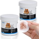 300Cs Psie očné utierky Biologicky rozložiteľné, Hypoalergénna mačka pes oči čistič, Pet Stain Remover Wipes Odstraňovač Striž, Vráska, Tvár, Oko Čistič Pads jemne odstrániť výboj, Crust 
