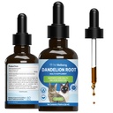 Pet Wellbeing Dandelion Root pre mačky - zdravie pečene a srdca, tráviace funkcie, podpora krvného cukru, Certified Organic - Veterinarian-formulované bylinné doplnok 2 oz (59 ml)