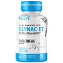 GlyNAC-ET NAC Supplement N-Acetyl Cysteine Ethyl Ester - 20x Viac Biodostupný - Glycín a N-Acetylcysteín Ester Ester Anti Aging Supplement, Boost Glutatione, 60 Kapsule - Nutri - 3. strana Testované