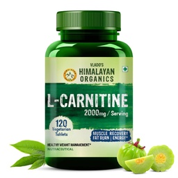 Himalayan Organics L-karnitín L-Tartrát so zeleným čajom extrakt 2000 Mg 