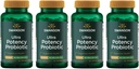 Swanson Ultra Potency Probiotic Digestive Health Immune System Support 66 Billion CFU Prebiotic NutraFlora scFOS 60 DRcaps Veggie Capsules (Caps) (4 balenia)
