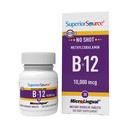 Superior Zdroj Nie Shot Metylkobalamín B-12 10000 mcg - Vitamín B-12 na podporu výroby energie, zdravie mozgu a celkový wellness - Sublingválne tablety na rýchlu absorpciu - 30 Rozpúšťajúcich tabliet