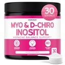 Myo-Inozitol & D-Chiro Inozitol Supplement Powder (2050mg per Serving Ideal 40:1 Ratio Myo Inozitol, 30 Day Supply) For Hormone Balance for Women & Ovarian Health - Third Party Tested, Vegan & USA Made