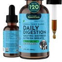 Essentials Animals Daily Digestion for Psy & Mačky - Tráviaca podpora, čerstvý dych, zázvor koreňov, Fenikel Seed Extract, Liquid Supplement - 2 Fl Oz
