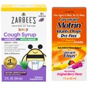 Motrin a Zarbee as Essentials for Infants Infants' Concentrated Liquid Medicine Drops with Ibuprofen and Zarbee's Baby Cough