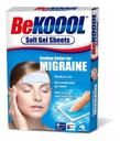 Be Koool Chladenie Relief pre migrénu, mäkké gélové listy, 4 listy (Stock of 4)