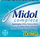 Midol Menstrl Glcap veľkosť 24s Midol Maximálna sila Menstrual kompletná úľava od bolesti