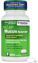 GenCare - Mucus Relief DM (150 gróf hodnoty fľaše) Dextrometorfan HBr 20mg Guaifenesin 400mg 