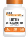 BulkSupplementments.com Lutein s Zeaxantin Softgels - Zeaxantin Plus Lutein, lutein a Zeaxantin doplnky, Očné vitamíny - Gluten bez, 1 Softgel per Serving, 240 Softgels