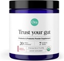 Ora Organic Prebiotic and Probiotic Powder Supplement - 20 miliárd probiotík, 7 kmeňov pre najlepší prebiotický prášok, Non-GMO, Probiotiká pre ženy, Muži a deti - Apple Malinová príchuť, 30 Servis...