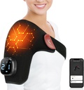 Pohodlie Bezdrôtové rameno Kúrenie Pad pre úľavu od bolesti rotatora Putá, elektrické vyhrievanie ramienka Ovládanie Plece App Bezdrôtové, Darčeky pre mamu otec, 9 Teplo 10-30 Timers (Žiadny masáž S/M)
