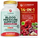 PurePremium Repa Root Capsules for Blood Pressure Support 700mg Advanced Formula with Crowd Powder, Hawthorn, Hibiscus & Cesnak for Normal Nitric Powder Production & Heart Health - 90ct