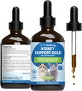 Pet Wellbeing Obličky Support Gold for Mačky - Podpora zdravej funkcie obličiek, Fluid Balance, Energetické hladiny, Rehmannia, Dong Quai - Veterinarian-formulované bylinné doplnok 4 oz (118 ml)