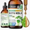BIO KRAUTER Gotu Kola Tincture - Centella Asiatica Extract - Alkohol a cukor bez Gotu Kola Extract - Vegan kvapky 4 Fl.Oz.