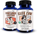 Legendairy mlieko slnečnica Lecitín + Cash Cow, Dojčenie Doplnky pre mlieko Supply Zvýšenie a upchaté mlieko Ducts - Laktačná podpora pre produkciu materského mlieka, bez senovky