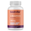 BESTVITE L-Glutatión 250 mg (60 Vegetariánske kapsuly) - No Stearates - Vegan - Non GMO - Gluten Free