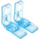 2PCS pilulky Cutter, Profesionálne pilulky splitter pre rezanie malých pilulky alebo veľké pilulky v polovici (modrá)