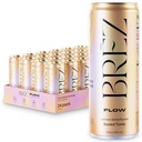 BREZ FLOW Lion a Mane Mushrom Drink, 24-pack, non-Infunded, Adaptogens, Reliefing, Uplifting, and Social, Sparkling Lemon Elderflower Tonic 12 Fl oz