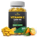 Dr. JOEL'S Imunitná podpora Vitamín C 2000 mg - 200 tabliet - so zinkom, bazami, ružou Hip, Echinacea - Boosts Imunitný systém - Vyrobené v USA