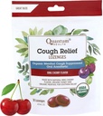 Quantum Health USDA Organic Cough Drops Menthol & Honey Throat Lozenges - Upokojujúce Bing Cherry Ochutené Supresant - Suchá ústna a bolestivá úľava pre dospelých a deti - 18 gróf