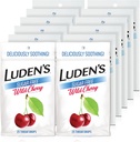 Luden's Sugar Free Wild Cherry Throat Drops, Sore Throat Relief, 25 Count (12 Balenie)