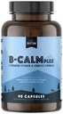 Prírodný Rhythm B-CALMplex, Unikátny B vitamín B B, B Complex podporuje správnu funkciu a relaxáciu Nerve, 3 mesiace dodávky, 90 kapsúl