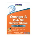 Teraz doplnky, Omega-3 rybí olej Gumové žuvačky, vášeň ovocná chuť, 36 Gumové žuvačky