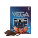 Vega Protein + Recovery - 30g Plant-Based Protein per Serving, Chocolate, 12 x 1.6oz Sachets, 5g BCAA, Probiotiká, NSF Certified, pre Shakes & Smoothies, (Backaging May Vary)