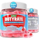 Gumičky Butyrate s probiotikom + Prebiotikom + Postbiotikom, Omega-3 500mg,9 mld. CFU Probiotiká s vlákninou, vápnikom a horčíkom, inulinom, Psyllium Husk pre trávivé zdravie, podpora krvácania, bez cukru