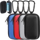 Woanger 4 ks načúvacie pomôcky prípad tvrdý Astma inhalátor držiteľ cestovanie pomoc na sluch prípad Earbud Prenosný zips Nosič s mesh vrecko pre inhalátor Nosenie pomoc iné príslušenstvo z prachu a dirt