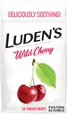Luden's Sore Throat Relief Lozenges for Minor Everyday Iritation & Suché ústa, Wild Cherry Ochutené kvapky, 30 Počet
