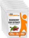 BulkSupplementments.com Bearberry Leaf Extract Powder - Uva Ursi Extract, Bearberry Supplement, Bearberry Leaf Powder - Vegan & Gluten Free, 750mg per Serving, 5kg (11 libier) (Stock of 5)