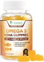 Omega 3 Rybí olej Gumies, Srdce zdravé Omega 3 Gumový doplnok s vysokou absorpciou DHA & EPA, Extra sila Podpora kĺbu a mozgu, Delicious Orange Flavor Rybí olej Nature vitamín - 60 Gummies