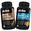 Colon Cleanse Pills Body Detox & Lymfatic Drainage - Intestinálna garda Čistič pre žalúdočné Gut a Lymfatické podporné doplnky - Lymfatická podpora Lymfatický uzol Čistenie systému Odvodnenie