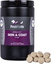 Kala Health PeakTails Skin & Coat Podpora pre psy 150 Žuvacie tablety s MSM, Rybí olej, Omega-3 & Omega-6 