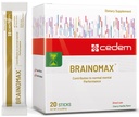 Švajčiarsko BRAINOMAX 20 prášok tyčinky, mozog booster doplnok, Cherry-Vanilla chuť s citikolínom, N-Acetyl-L-karnitín, Nootropný mozog doplnky pre pamäť a zameranie, kognitívna podpora