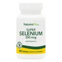 PrírodaPlus Super Selenium Complex - 200 mcg, 90 Vegetariánske tablety - Esenciálny minerálny doplnok s vitamínom E - Podporuje zdravú štítnu žľazu - Antioxidant - bez lepidla - 90 porcií
