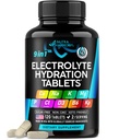 Elektrolyty - tablety Electrolytu s horčíkom, sodíkom, draslíkom, chloridom, vitamínmi D3 & B6, prášok na kelp - soľné pilulky - vyrobené v USA - perorálne tablety ako kapsuly - Vegan & Keto Friendly - 120 kariet