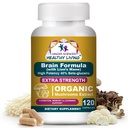 Cancer Sciences Brain Doplnky pre pamäť a zaostrenie - 1500mg Mozog Zdravie Huba Supplement pre dospelých a seniorov - Vysoká potencia 40% Beta-Glukány pre Immune Support & Vitamíny, 120 Kapsule