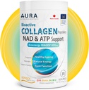 AURA VERISOL® Bioactive Collagen Peptides® Powder with Patented NAD+ & ATP Boosters, Advanced Cellular Rejuvenation System, Healthy Aging & DNA Repair, Unflavred, Made in Canada, 31 Servings.